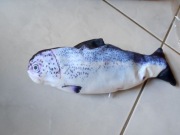 elektryczna interaktywna skacząca ruszająca się ryba dla kota dziecka