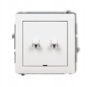 Wyłącznik podwójny Podtynkowy Karlik biały DWPUS-2 DECO