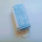 Maseczki włókninowe niebieskie białe 19 szt maseczka maska a twarz ochronne