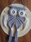 Sowa ze sznurka makrama na prezent dla nauczyciela 