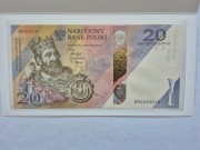 Banknot 20 zł TYSIĄCLECIE KORONACJI BOLESŁAWA CHROBREGO - NR 0030016