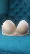 Biustonosz bardotka żel strapless nude beż 70D