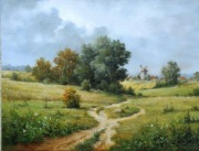 Art-124_Droga do wsi - obraz olejny 