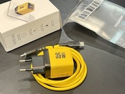 35W GaN ASOMETECH szybka mocna ładowarka 2 porty USB-C USB kabel 100W fast