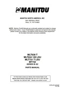 Katalog części Manitou MLT 630 T, MLT 634-120 LSU, MLT 731 LSU Seria B-E2 