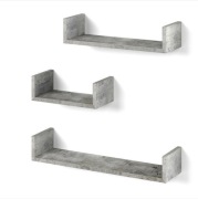 Półki ścienne, beton, zestaw 3 szt., 60 cm, Vicco