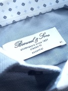 srebrna męska koszula Bostweel & Sons 100% bawełny