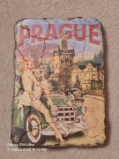 Magnes na lodówkę ceramiczny Prague. PRAHA, Praga. Czechy. Most Karola.