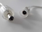 Złącze DC gniazdo -wtyk 2,1/5,5 wodoszczelne 20cm 