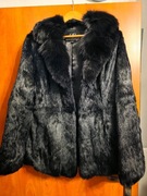 Futro naturalne z królików czarne