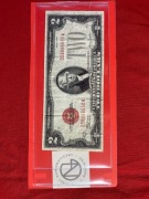 2 DOLARY USA 1928 CZERWONA PUECZEC SERIA D 588 966 50 A