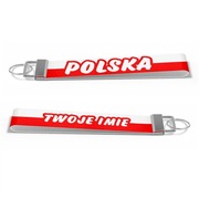 PATRIOTYCZNY BRELOK SMYCZ "POLSKA" - Z TWOIM IMIENIEM
