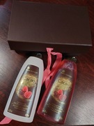 Yves Rocher duży zestaw 2 x 400ml żel i mleczko, Czekolada i malina.