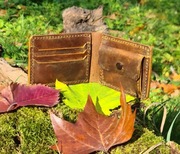 Męski portfel skórzany RĘKODZIEŁO - IDEALNY NA PREZENT !