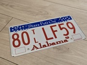 Tablica Rejestracyjna USA Alabama Stars Fell On