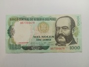 Peru banknot 1000 sol de oro