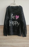 Sweter sweterek Be happy r.116/122