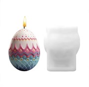 JAJKO RZEŹBIONE Wielkanoc forma silikon 8.3*7 do Świec Mydła Gipsu Odlewów 