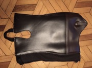 Nowe czapsy skórzane PBK czarno-brązowe