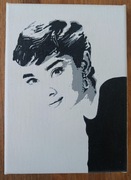 Audrey Hepburn - obraz ręcznie malowany