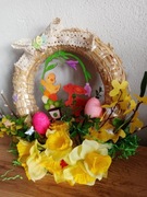 Stroik wianek świąteczny Żonkile