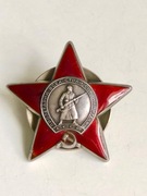 Order Czerwonej Gwiazdy Numer 3306566 srebra 28 g ,oryginalny 