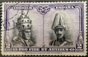 Hiszpania, papież Pius XI i król Hiszpanii Alfons XIII, 2 centymy, Mi376