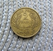 Tunezja ( Bon Pour ) 2 Franki 1945r