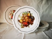 Porcelanowe talerze z owocami Rosenthal Maria, zestaw 6 szt, unikat 