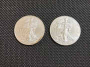 2x Srebrna moneta Amerykański Orzeł 1 uncja 2011