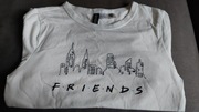 Biały t-shirt H&M, Divided/ Warner Bross- Friends