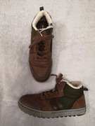 Brązowe ocieplane zasuwane buty kozaki trapery wodoodporne Next 38