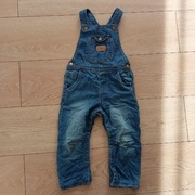 Spodnie jeansowe chłopięce ociepl ogrodniczki rozpinane ZARA  jakNOWE 94cm