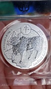 Lunar Ounce Rok Bawoła Wołu Rwanda 2021 1oz uncja-srebrna moneta 