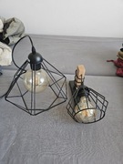 Komplet dwóch nowych lamp wraz z żarówkami w stylu industrialnym