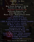 Diablo 2 Rotw hoto serce dębu 38% nonladder PC