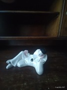 porcelanowy pierrot/arlekin w stylu art déco lub powojennego vintage,