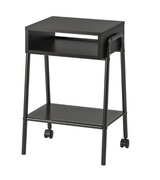 Ikea Setskog Stolik nocny, czarny, 45x35 cm