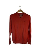 Sweter w serek peak performance pomarańczowy z logiem l