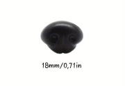 Nosek 18 mm do maskotek czerń 