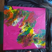 Obraz ręcznie malowany abstrakcja akwarele