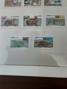 Kambodża 1993  Mi  1349-53   żaba jaszczurka   idealna pozycja 