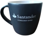Kubek SANTANDER CONSUMER BANK - czarny black - UNIKAT - NOWY 