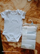 Body, krótki rękaw, r.68, unisex, białe, lato