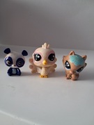 Littlest Pet Shop LPS komplet trzech mały lps