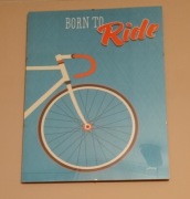 Plakat rower. Born to ride