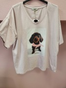 Bluzka jamnik pudrowy jasny róż hit