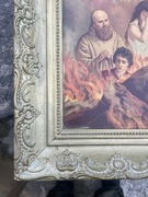 Włoski Oleodruk Matka Boska Szkaplerska 