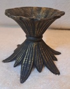 Świecznik 10 cm – styl vintage / retro – czarno-złoty, dekoracyjny