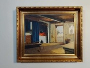 Stary obraz na płótnie Osvald RASMUSSEN(1933-)  .